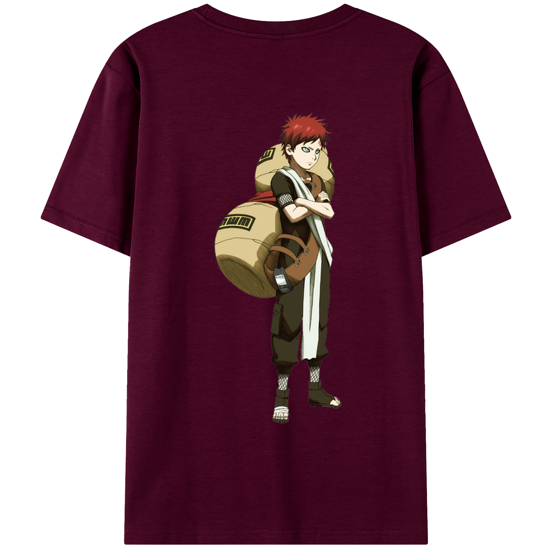 （画像用） NARUTO -ナルト- ガアラ Gaara レディース半袖Tシャツ(バックプリント)